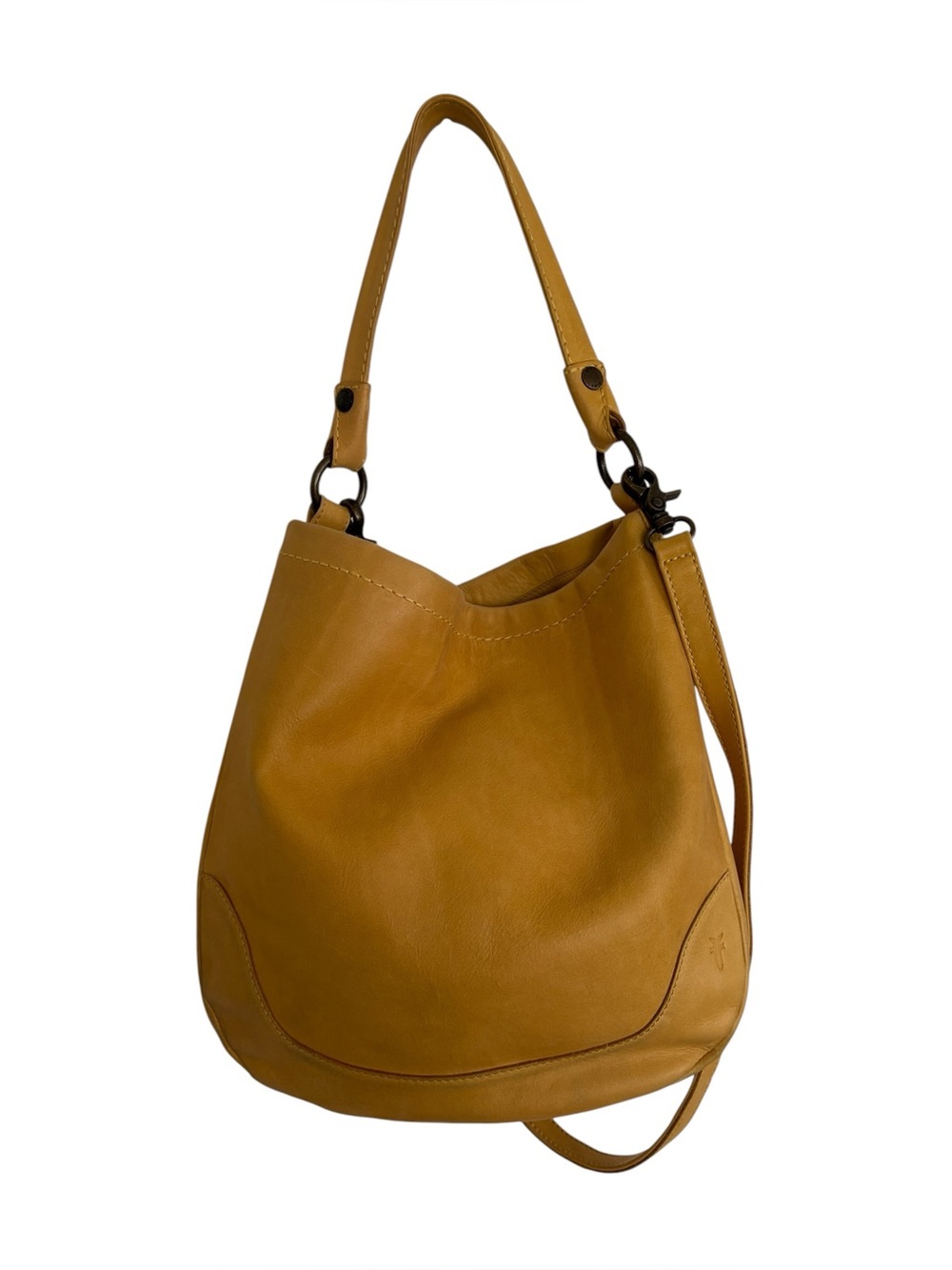 Frye Melissa Yellow Leather Large Hobo Bag